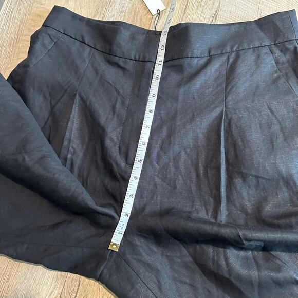 Banana Republic Tencel Linen Wide Leg Pant Black 12 Style 445928 - Picture 10 of 11